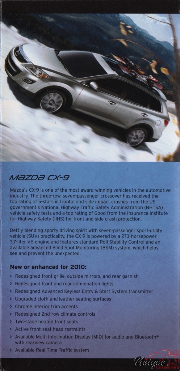 2010 Mazda Model Lineup Brochure Page 7